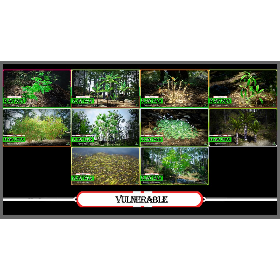 Mega Plant Pack 3D Model – Low Poly PBR Vegetation, FBX, OBJ - View 11