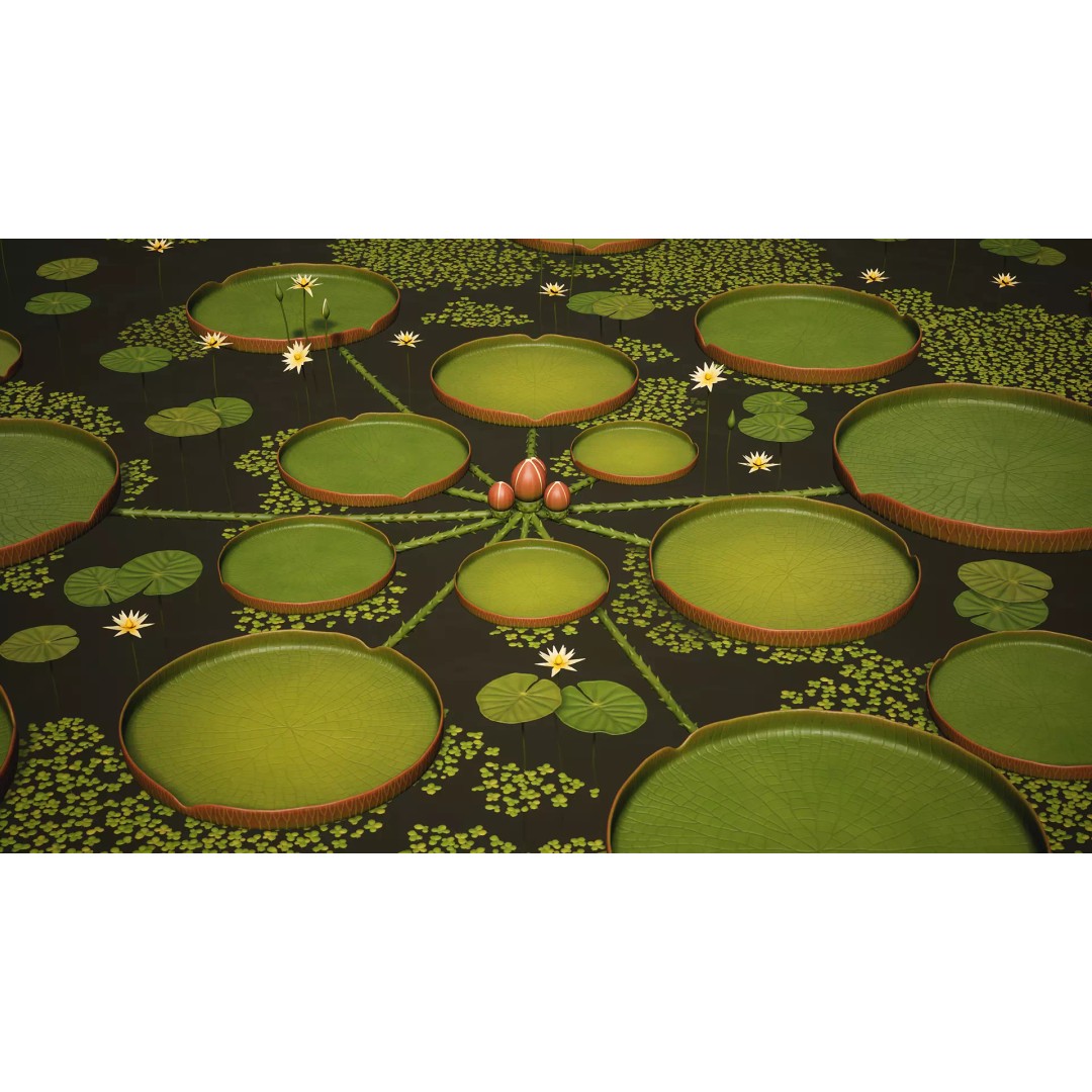Water Plants 3D Model – Low Poly Vegetation Pack for Unity & Unreal - View 2