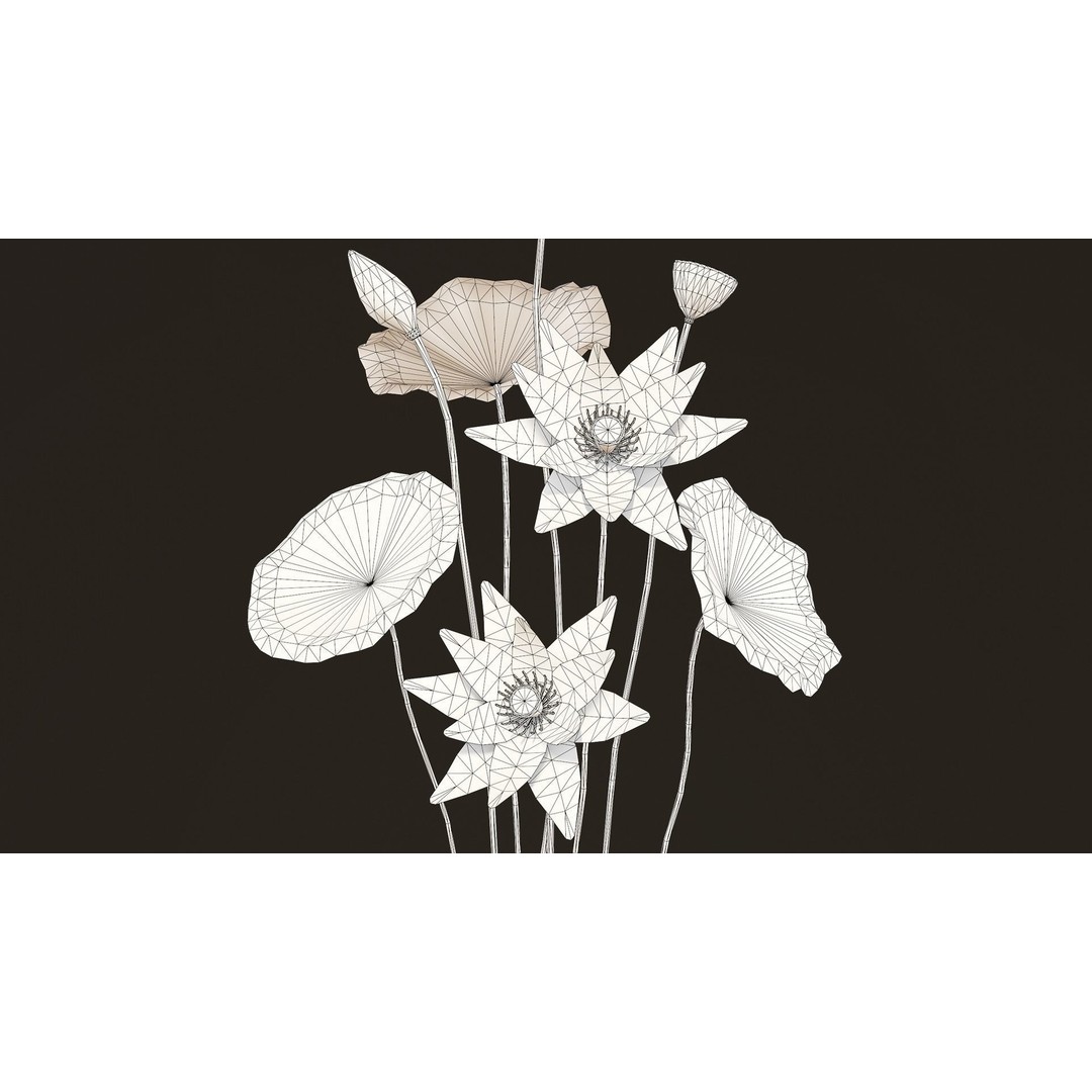 Water Plants 3D Model – Low Poly Vegetation Pack for Unity & Unreal - View 20