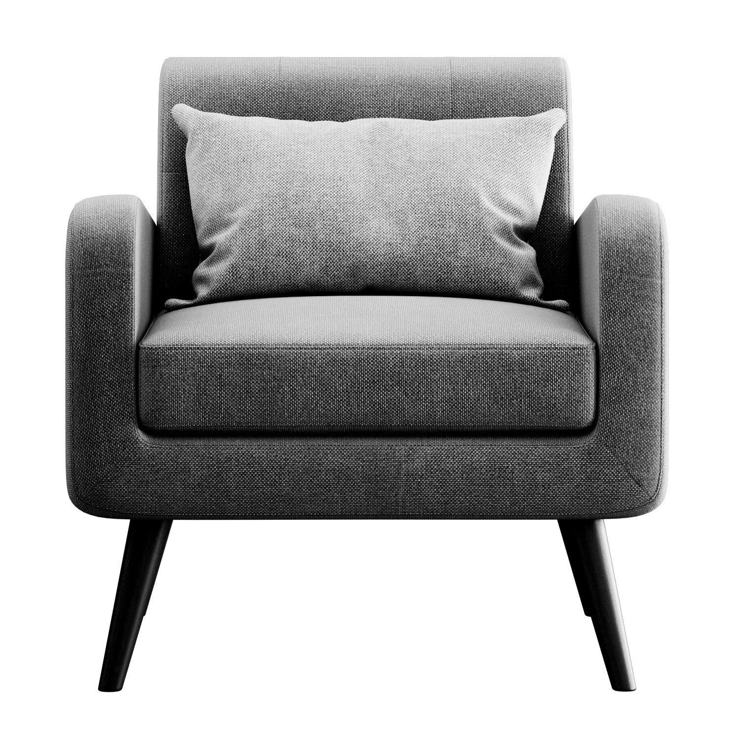 Almeda Upholstered Armchair - Game-Ready 3D Model - View 14