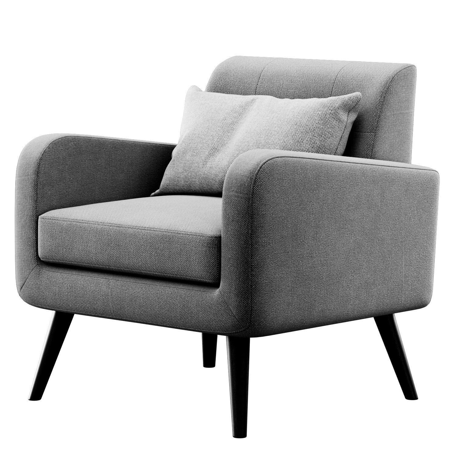 Almeda Upholstered Armchair - Game-Ready 3D Model - View 3