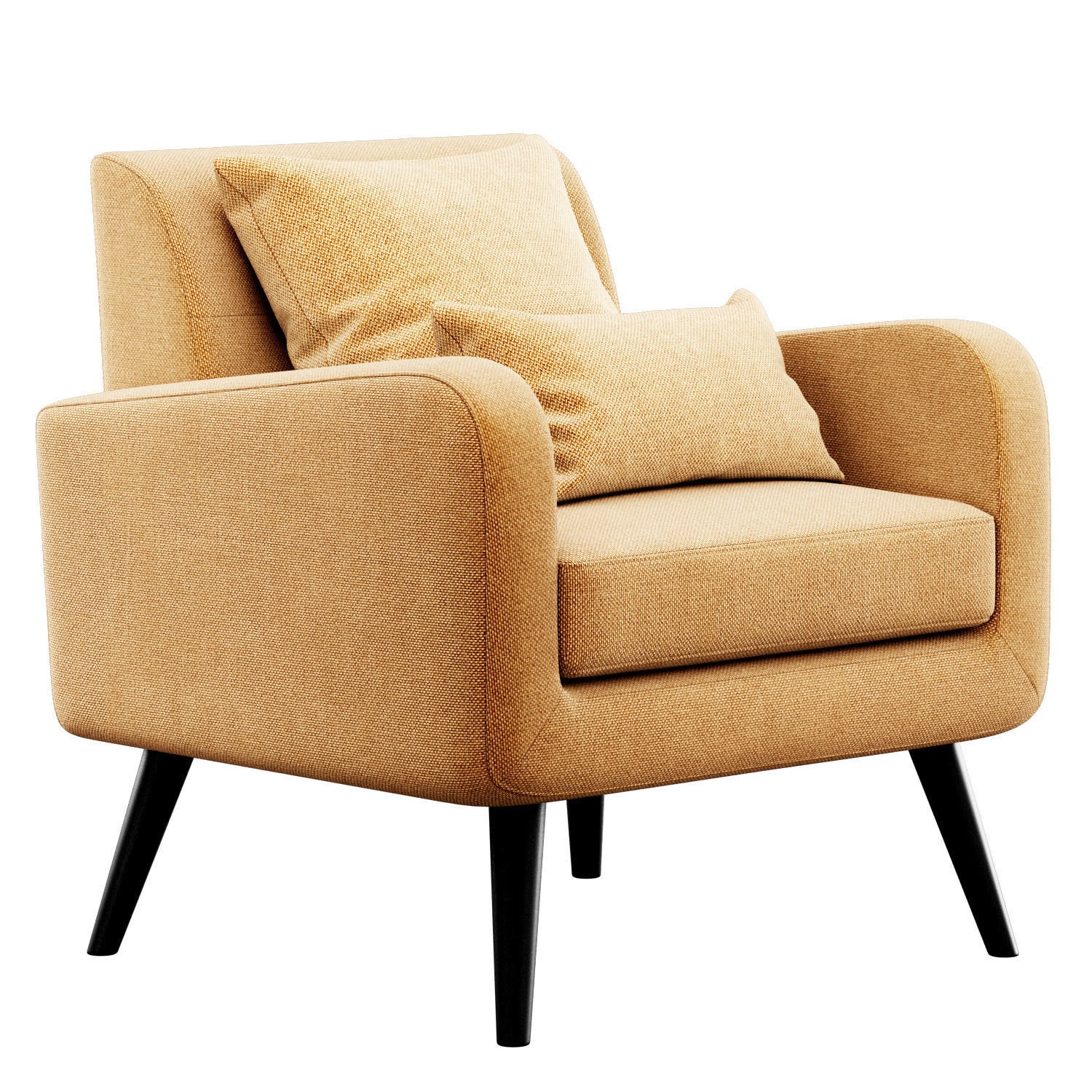Almeda Upholstered Armchair - Game-Ready 3D Model - View 4