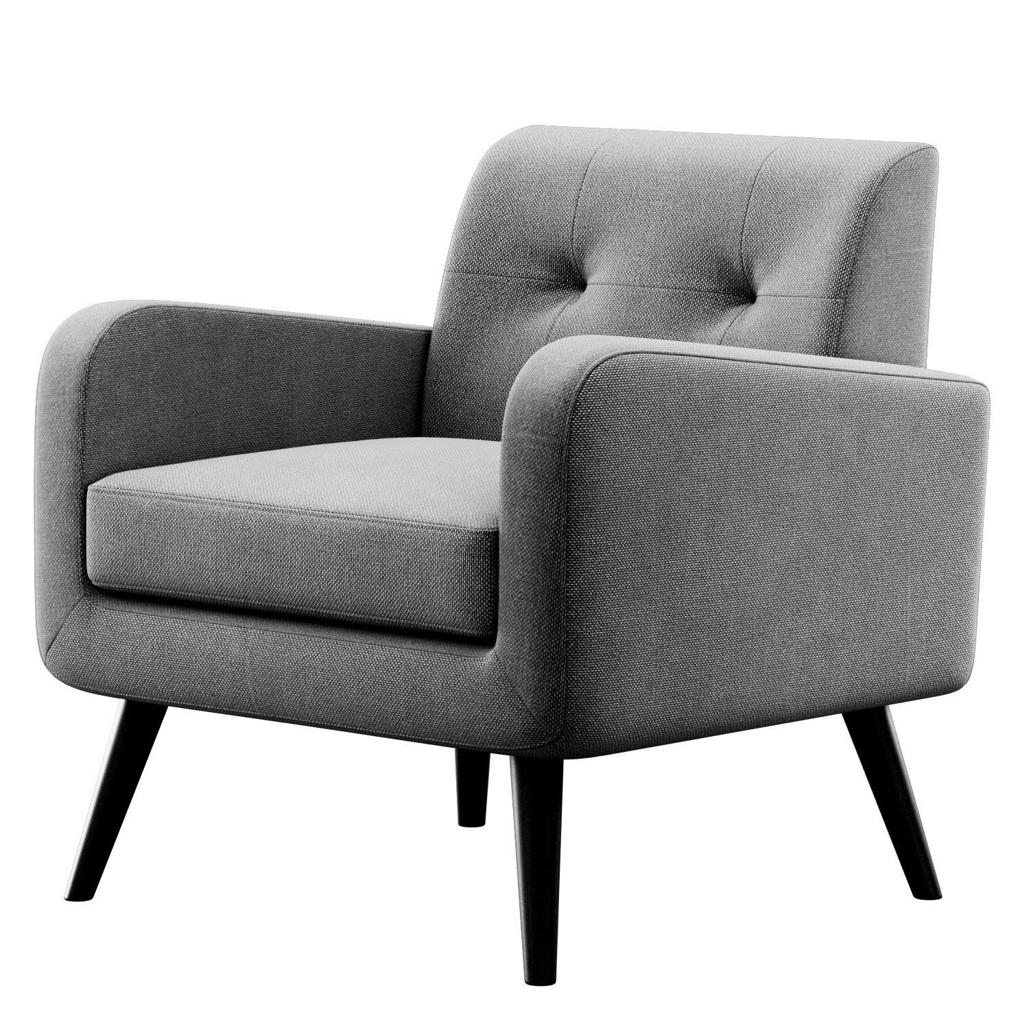 Almeda Upholstered Armchair - Game-Ready 3D Model - View 6
