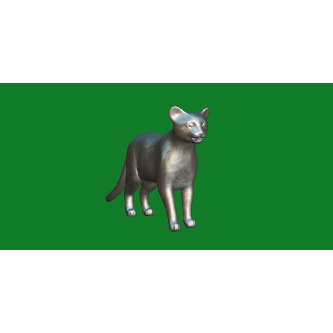 American Margay Cat 3D Model – Low Poly Game Ready with PBR Textures - View 13