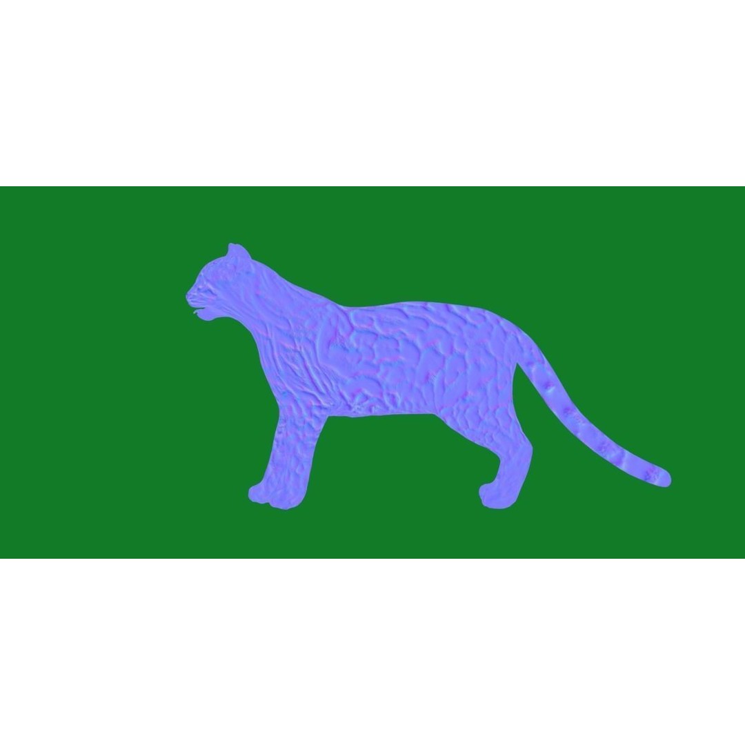 American Margay Cat 3D Model – Low Poly Game Ready with PBR Textures - View 9