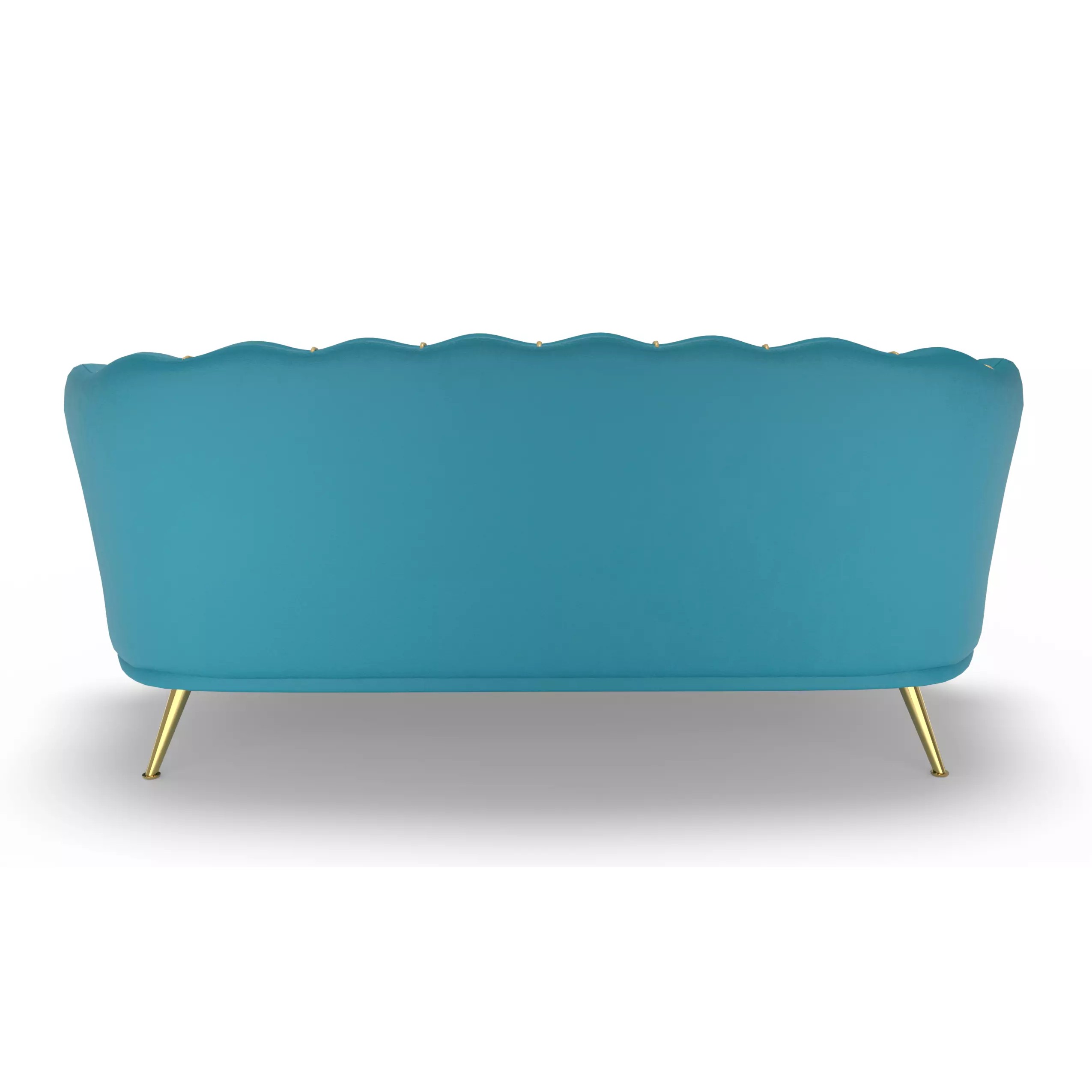 Elegant Modern Curved Sofa - Game-Ready 3D Model - View 10