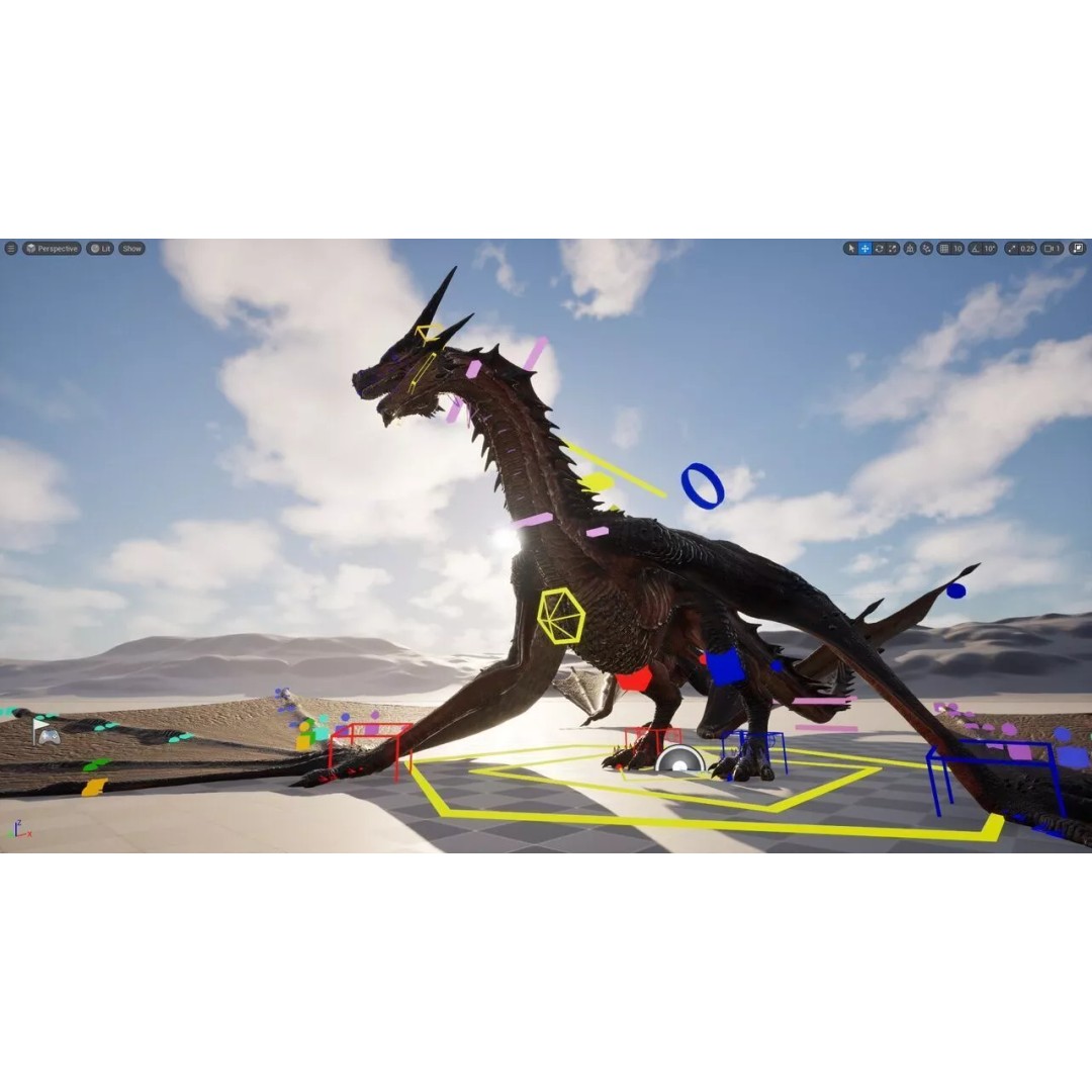Dragon 3D Model – Animated Low-Poly Rigged Creature, FBX - View 4
