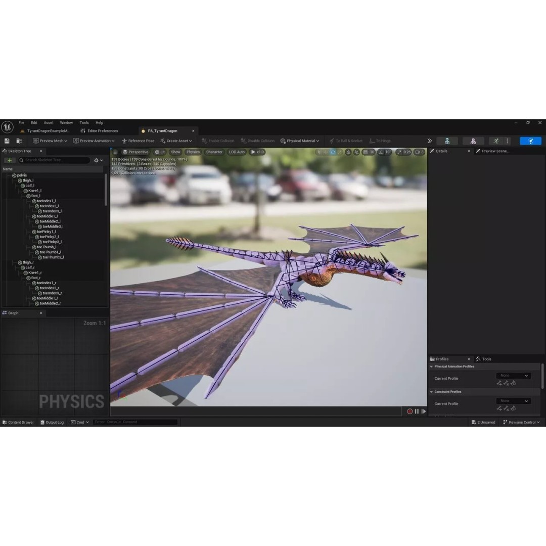 Dragon 3D Model – Animated Low-Poly Rigged Creature, FBX - View 5