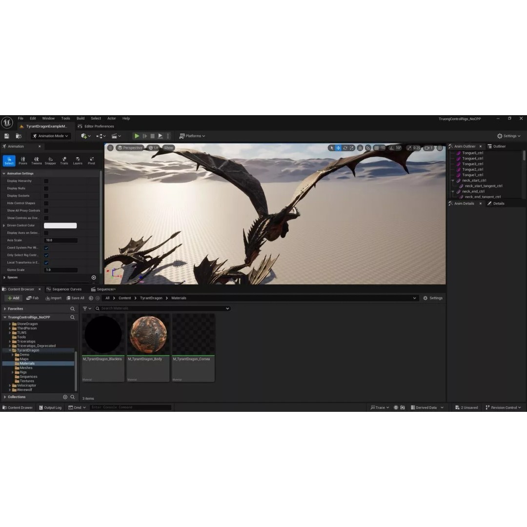 Dragon 3D Model – Animated Low-Poly Rigged Creature, FBX - View 6
