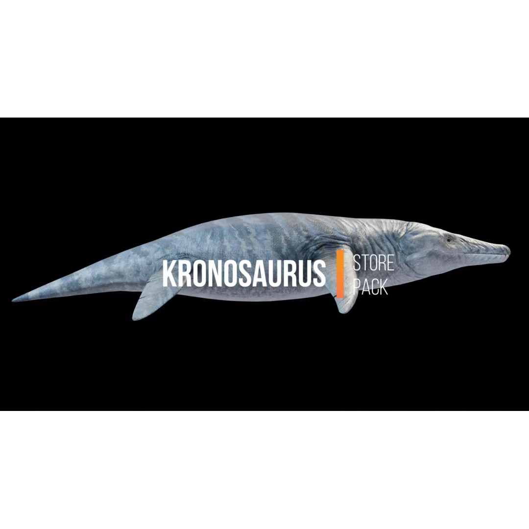 Kronosaurus 3D Model – Low Poly Animated Asset Pack, FBX, PBR - View 2