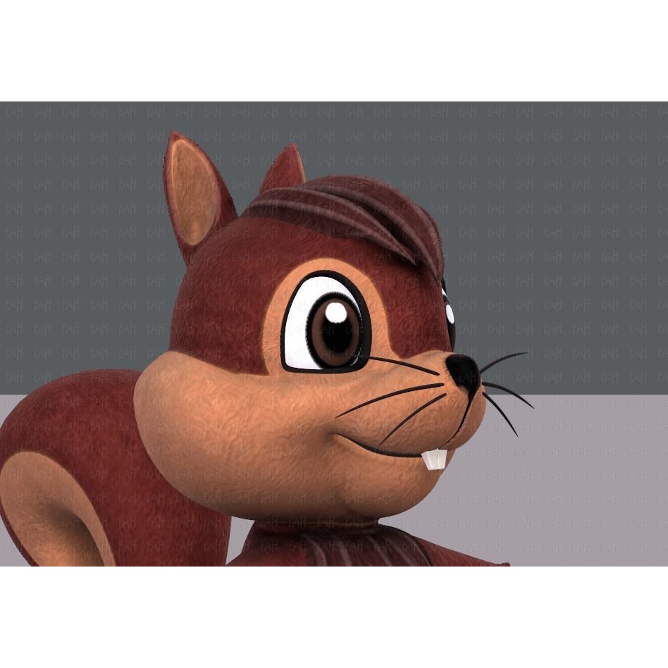 Squirrel 3D Model – Low Poly Cartoon Animal for Animation - View 20