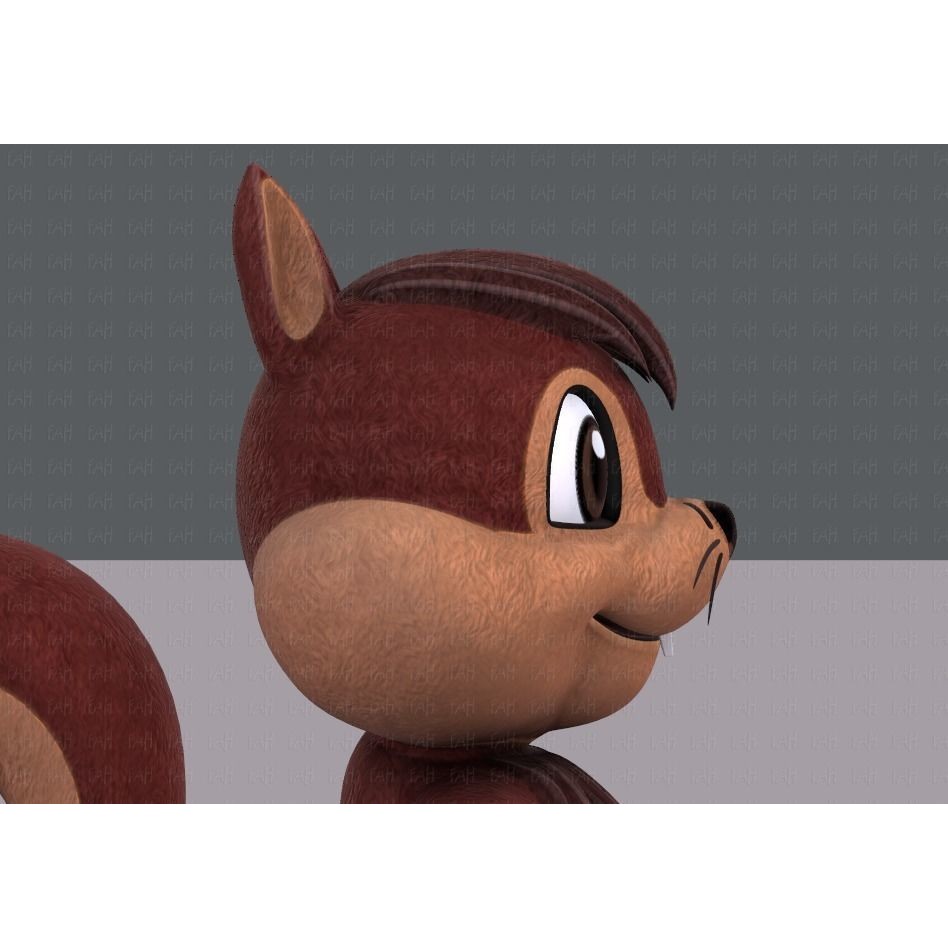 Squirrel 3D Model – Low Poly Cartoon Animal for Animation - View 21