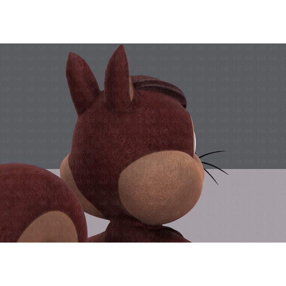 Squirrel 3D Model – Low Poly Cartoon Animal for Animation - View 22