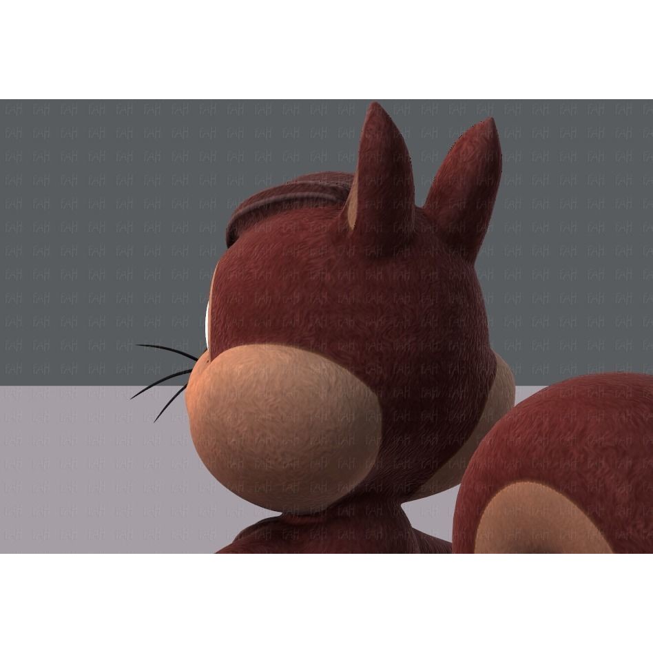 Squirrel 3D Model – Low Poly Cartoon Animal for Animation - View 24