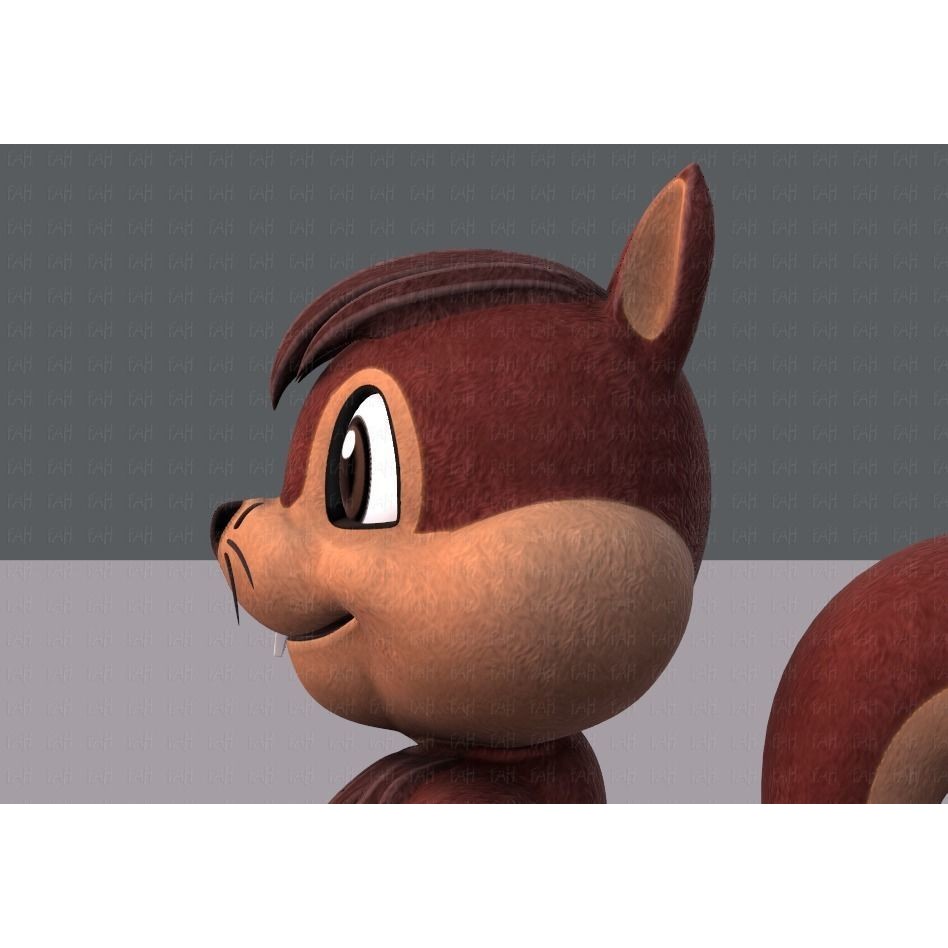Squirrel 3D Model – Low Poly Cartoon Animal for Animation - View 25