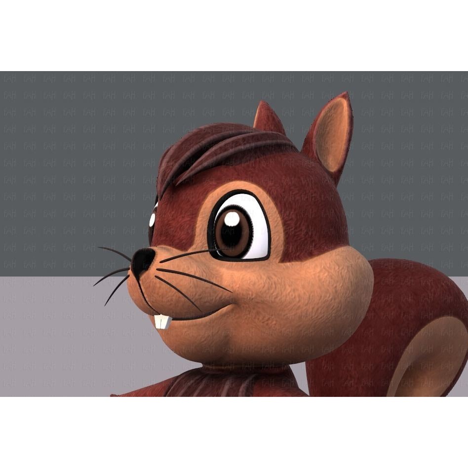Squirrel 3D Model – Low Poly Cartoon Animal for Animation - View 26