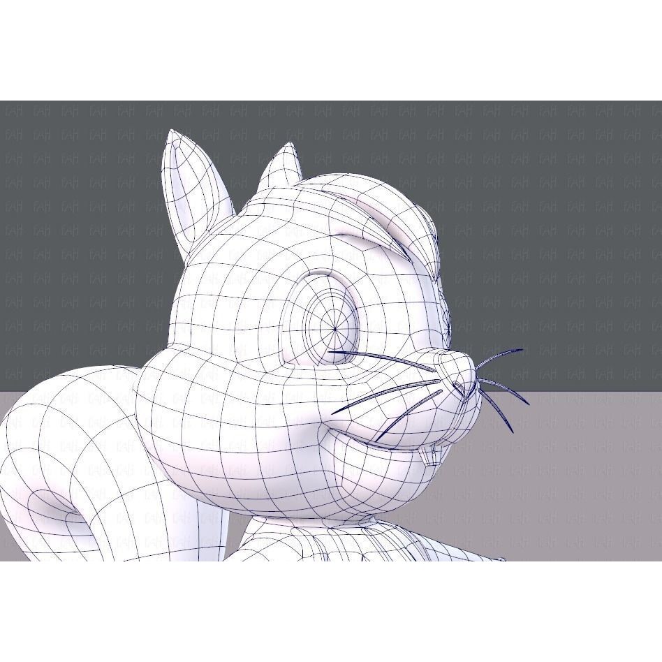 Squirrel 3D Model – Low Poly Cartoon Animal for Animation - View 28
