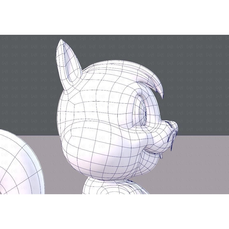 Squirrel 3D Model – Low Poly Cartoon Animal for Animation - View 29