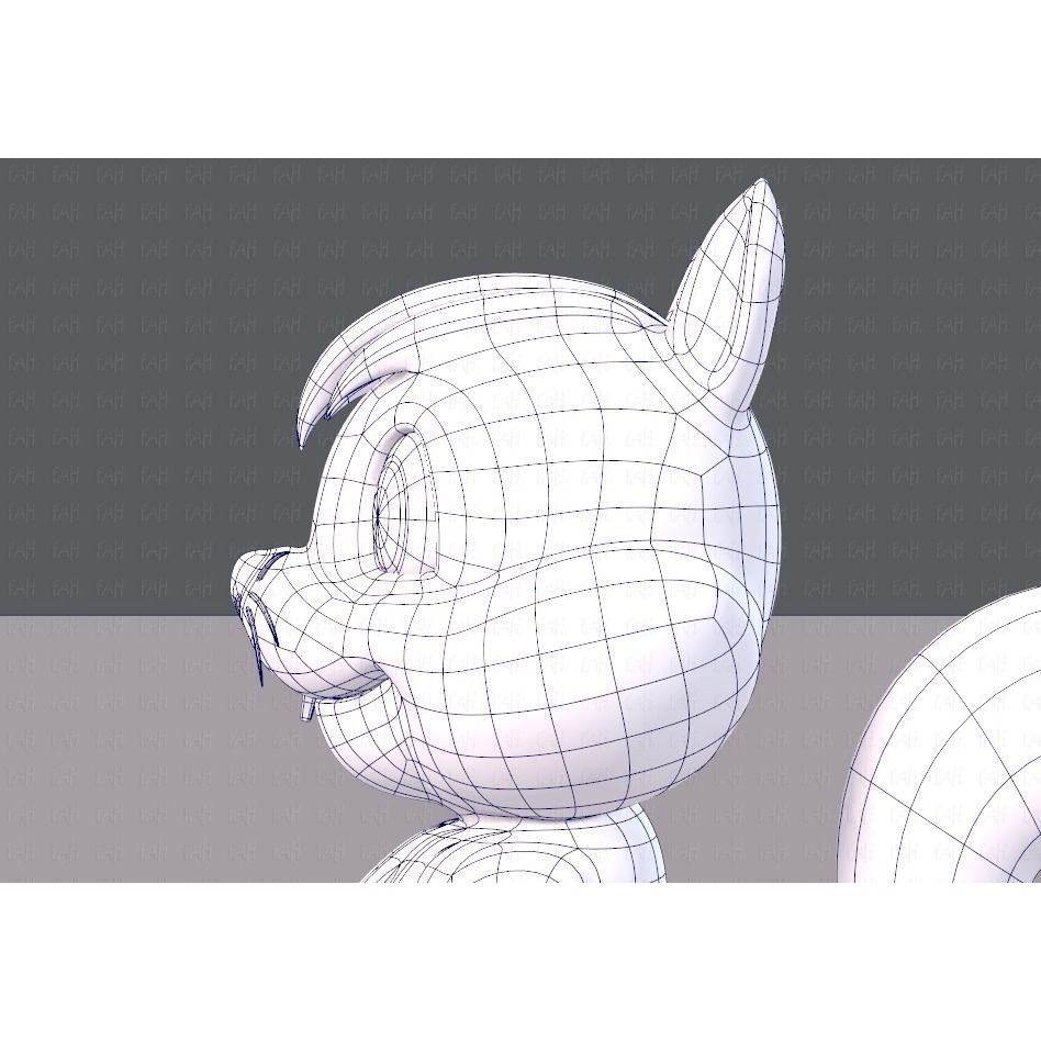 Squirrel 3D Model – Low Poly Cartoon Animal for Animation - View 33