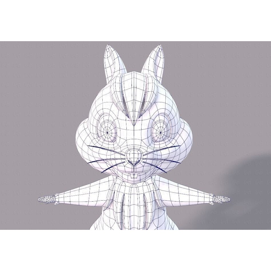 Squirrel 3D Model – Low Poly Cartoon Animal for Animation - View 40