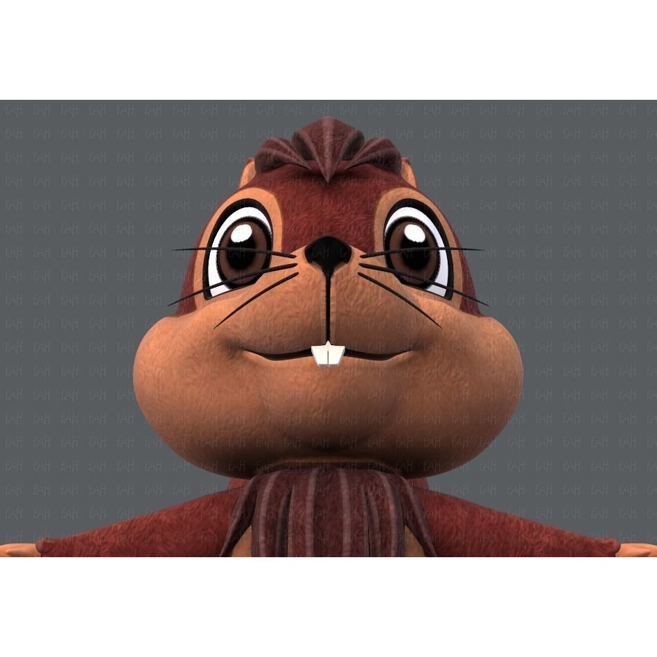 Squirrel 3D Model – Low Poly Cartoon Animal for Animation - View 41