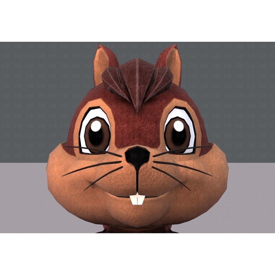 Squirrel 3D Model – Low Poly Cartoon Animal for Animation - View 45