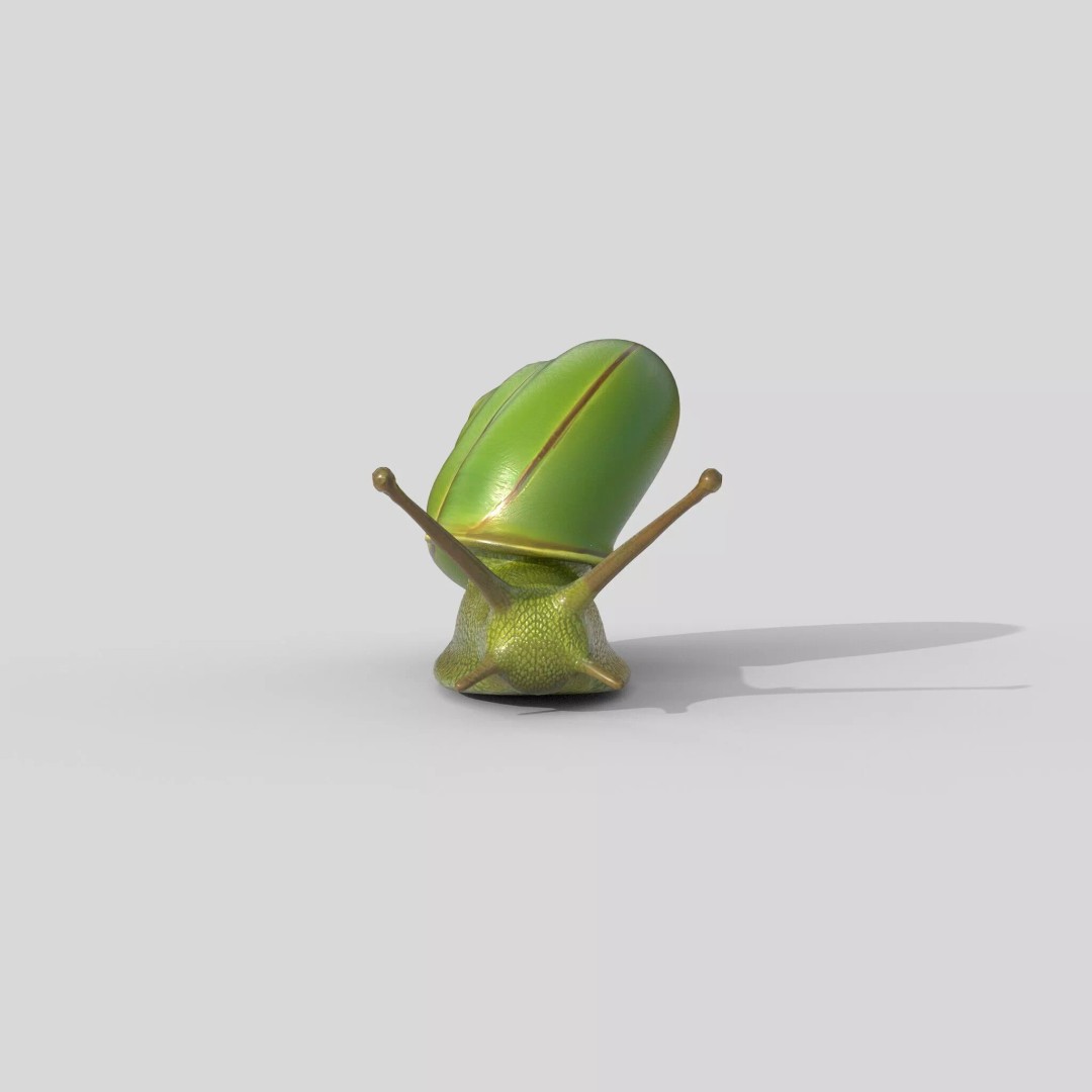 Rhinocochlis nasuta 3D Model – Low Poly Game Asset, FBX, PBR Textures - View 6