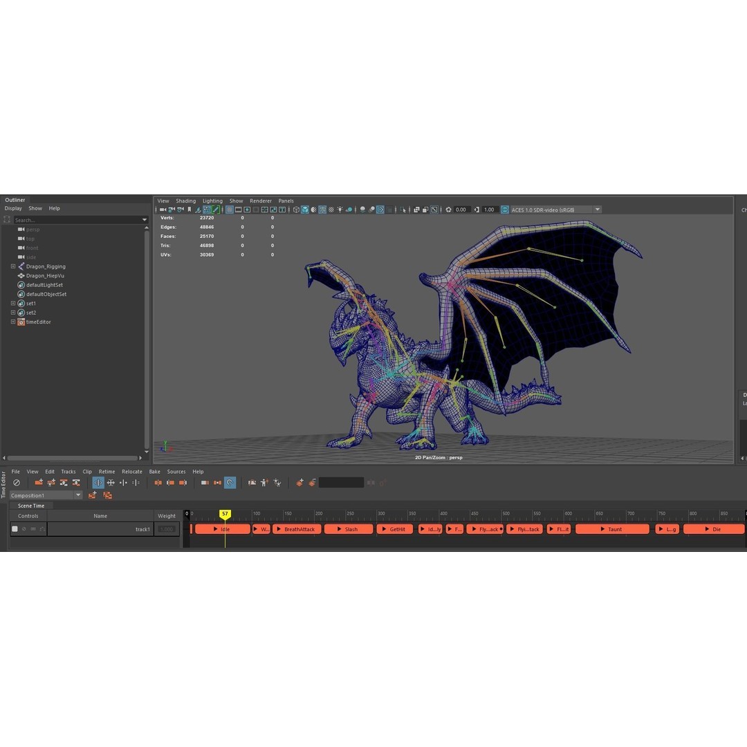 Ancient Dragon 3D Model – Low Poly Artifact Guardian, Rigged FBX - View 12