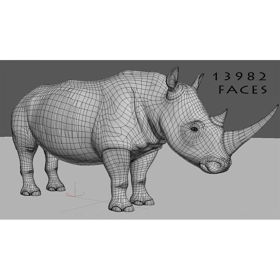 Rhinoceros 3D Model – Realistic High Poly Game Asset, FBX - View 30
