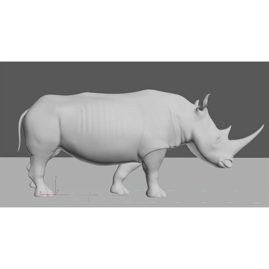 Rhinoceros 3D Model – Realistic High Poly Game Asset, FBX - View 32