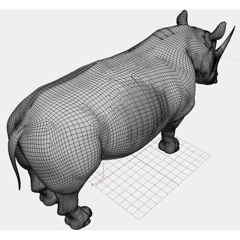 Rhinoceros 3D Model – Realistic High Poly Game Asset, FBX - View 34