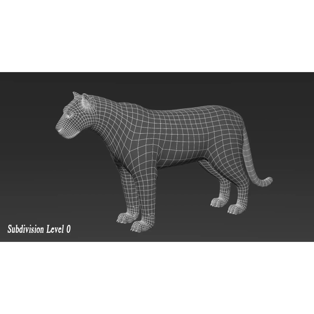 Tiger FUR Rigged 3D Model – High Detail Animal Asset, FBX, OBJ - View 16