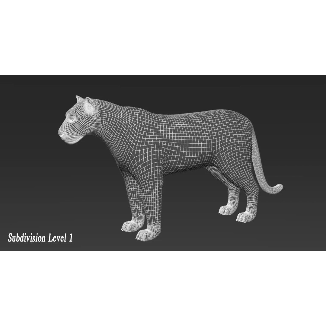 Tiger FUR Rigged 3D Model – High Detail Animal Asset, FBX, OBJ - View 17