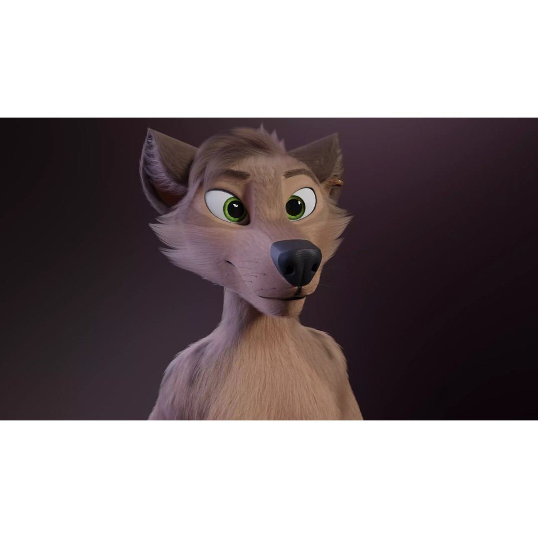 Kovu Anthro Wolf 3D Model – Low Poly Rigged Character, Blender & More - View 19