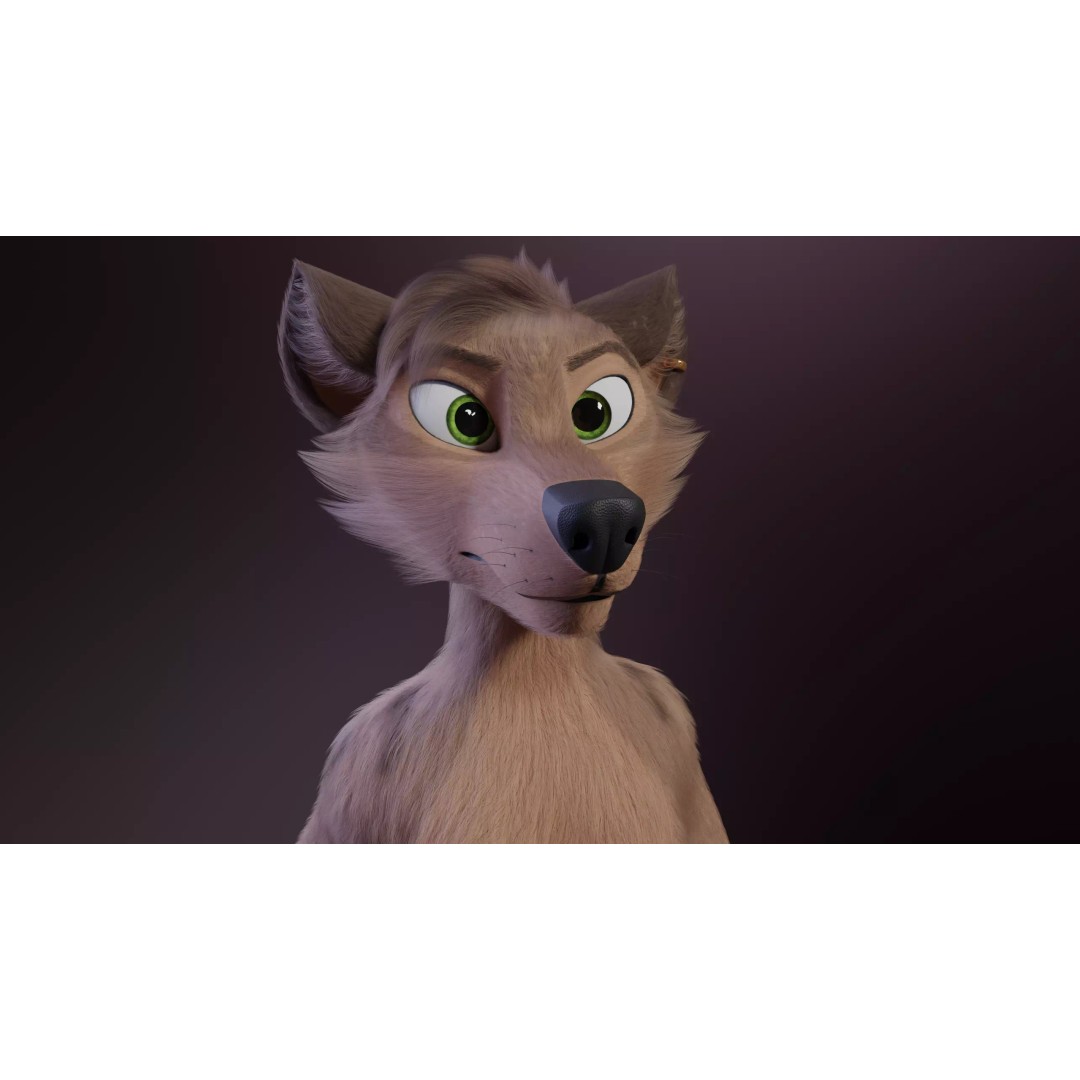 Kovu Anthro Wolf 3D Model – Low Poly Rigged Character, Blender & More - View 20