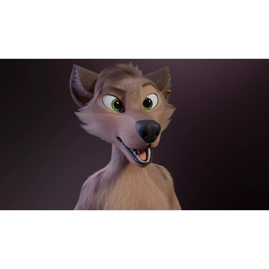 Kovu Anthro Wolf 3D Model – Low Poly Rigged Character, Blender & More - View 21