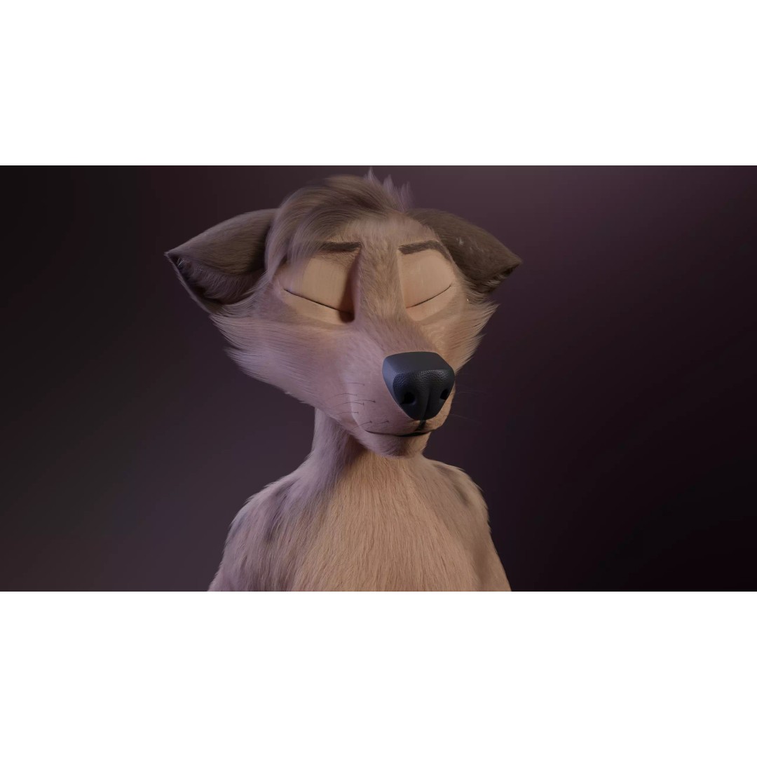 Kovu Anthro Wolf 3D Model – Low Poly Rigged Character, Blender & More - View 22