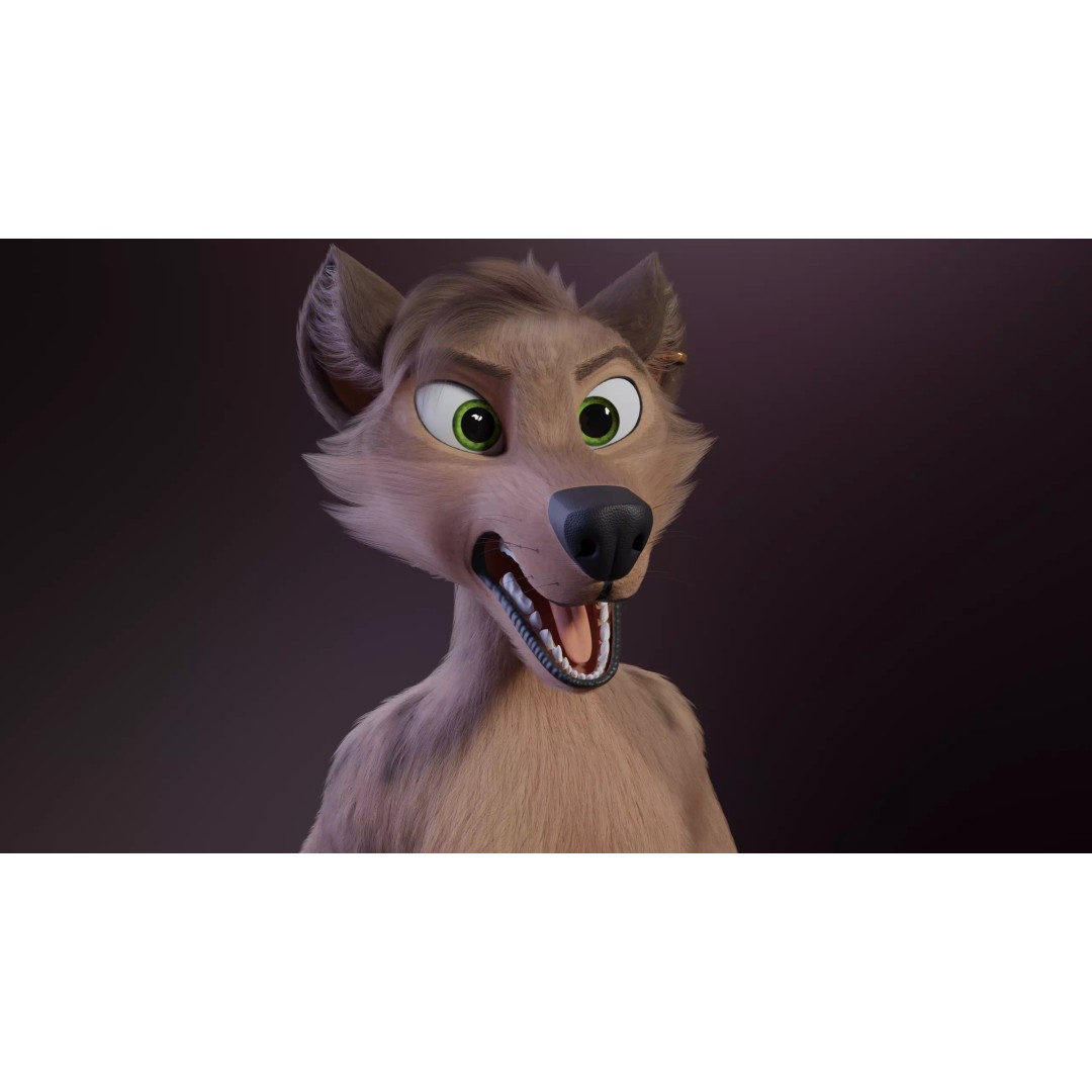 Kovu Anthro Wolf 3D Model – Low Poly Rigged Character, Blender & More - View 24