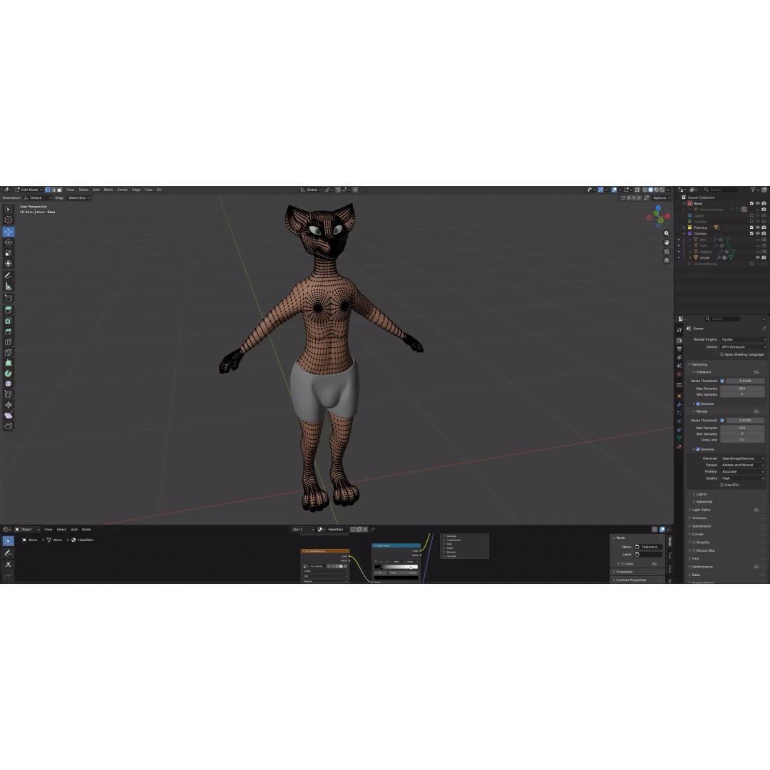 Kovu Anthro Wolf 3D Model – Low Poly Rigged Character, Blender & More - View 29