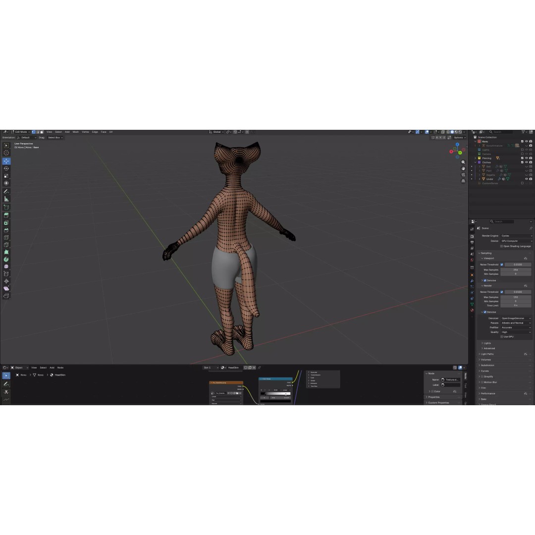 Kovu Anthro Wolf 3D Model – Low Poly Rigged Character, Blender & More - View 30