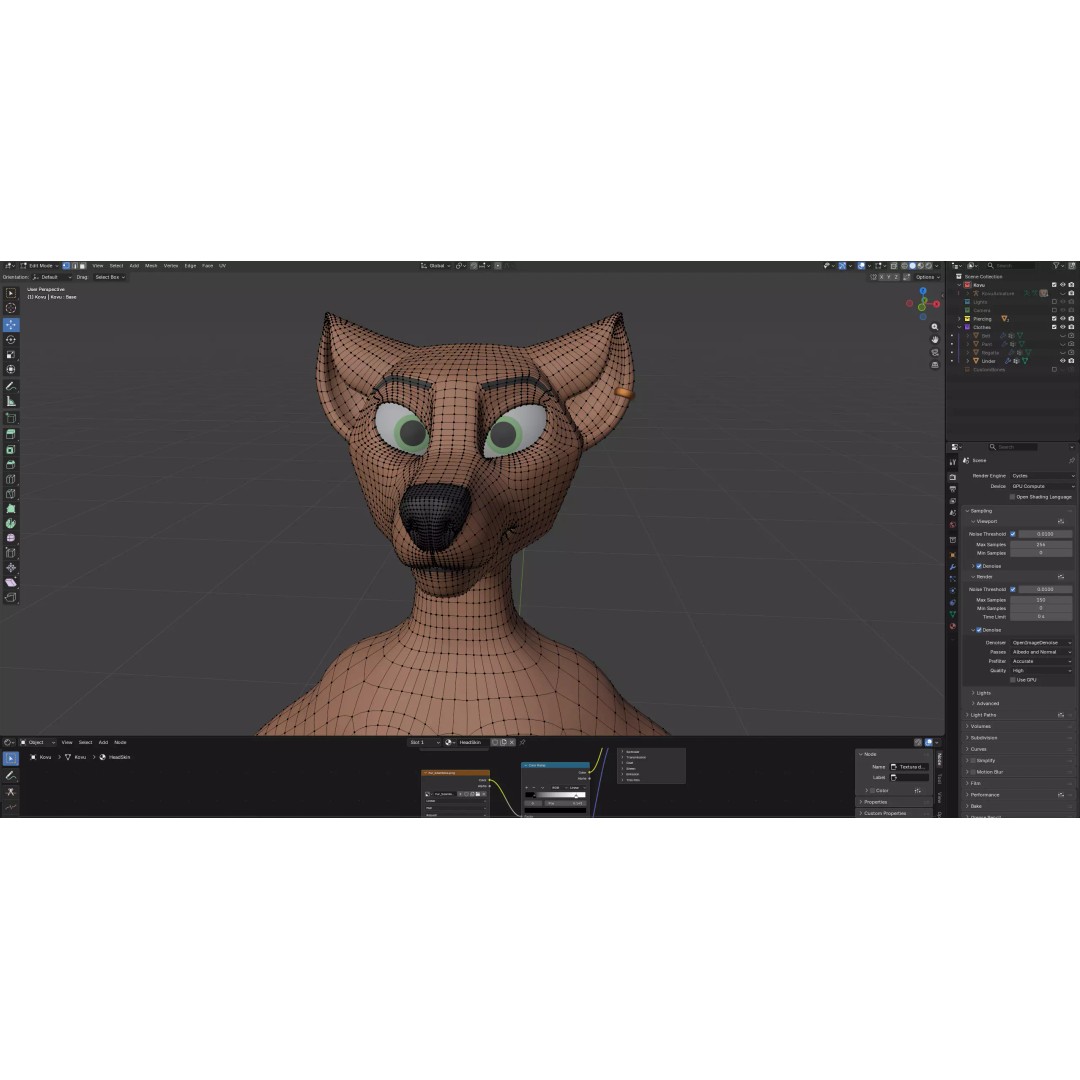 Kovu Anthro Wolf 3D Model – Low Poly Rigged Character, Blender & More - View 31