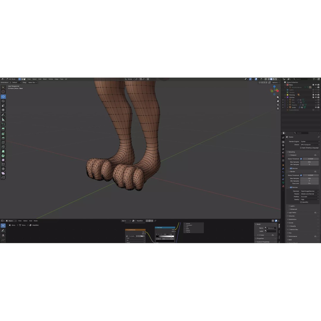 Kovu Anthro Wolf 3D Model – Low Poly Rigged Character, Blender & More - View 33