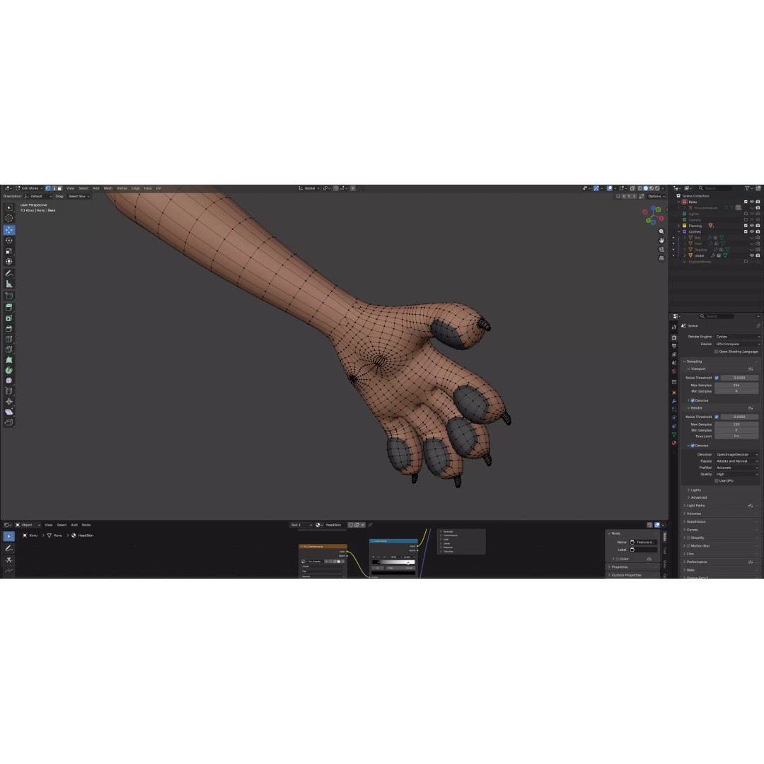 Kovu Anthro Wolf 3D Model – Low Poly Rigged Character, Blender & More - View 35