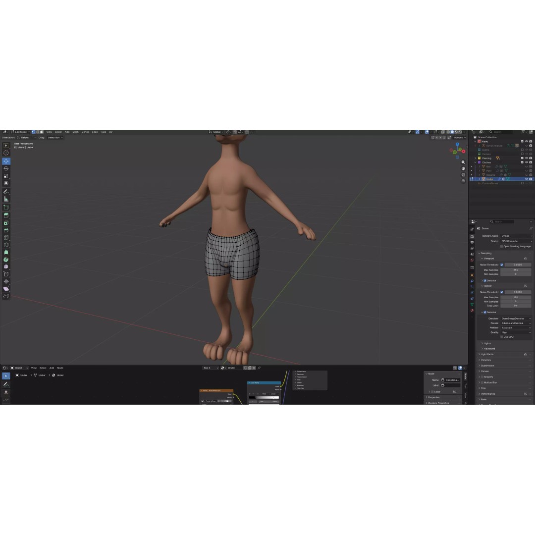Kovu Anthro Wolf 3D Model – Low Poly Rigged Character, Blender & More - View 36