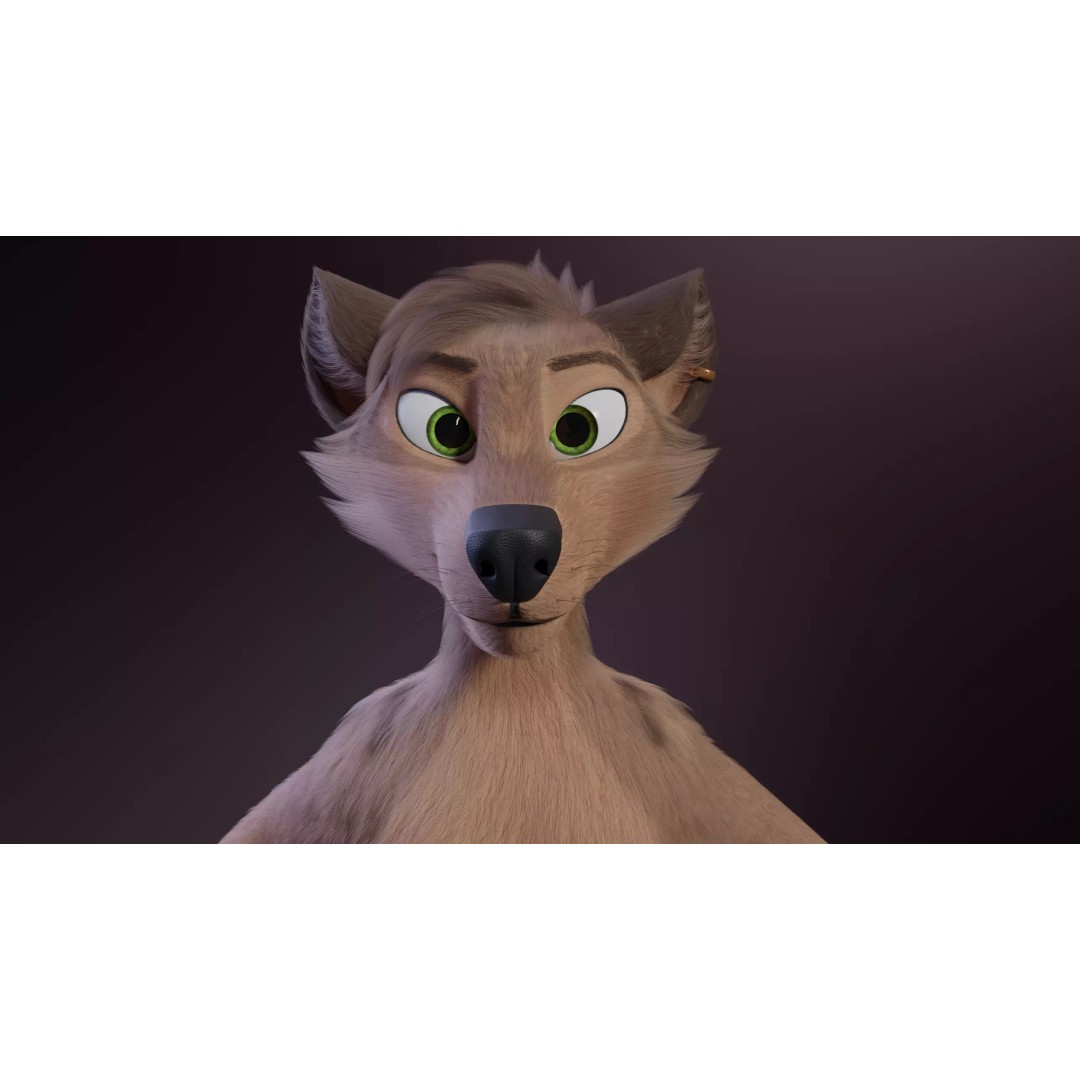 Kovu Anthro Wolf 3D Model – Low Poly Rigged Character, Blender & More - View 4