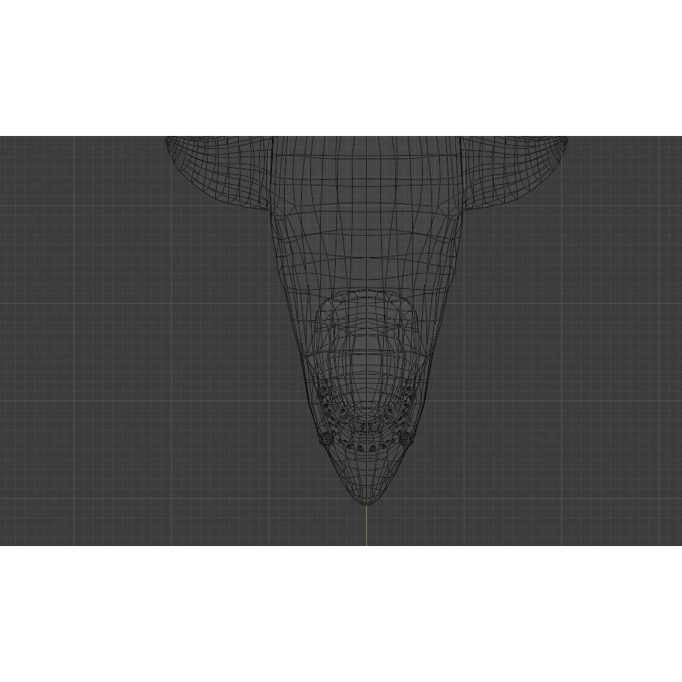 Great White Shark 3D Model – Low Poly Animated Rigged Asset, FBX - View 17