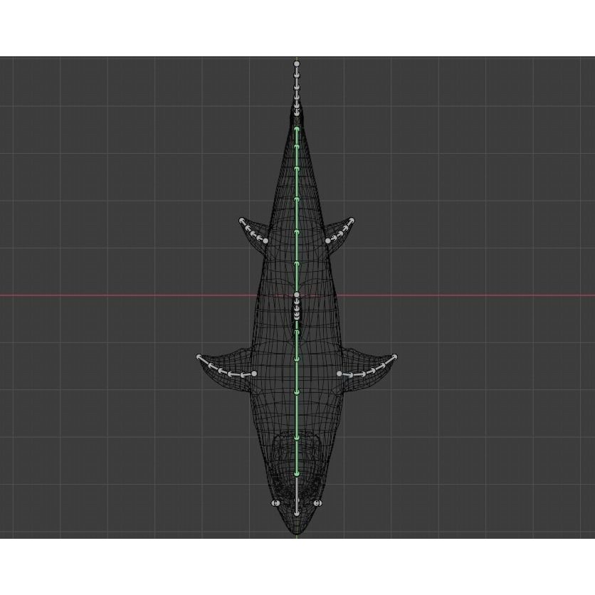 Great White Shark 3D Model – Low Poly Animated Rigged Asset, FBX - View 19