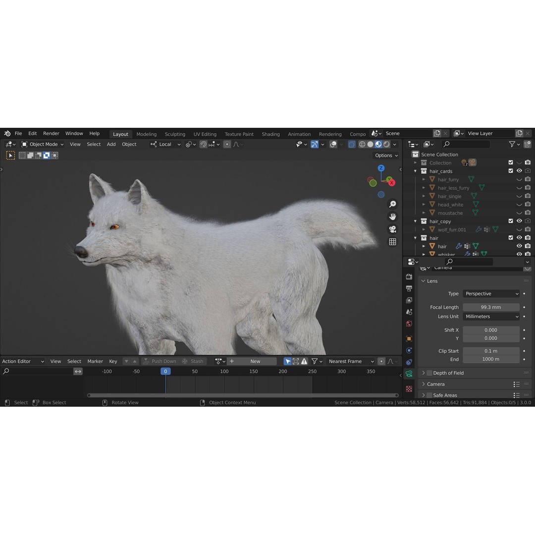 Wolf 3D Model – Rigged Low-Poly Animated Game Asset, FBX, OBJ - View 40