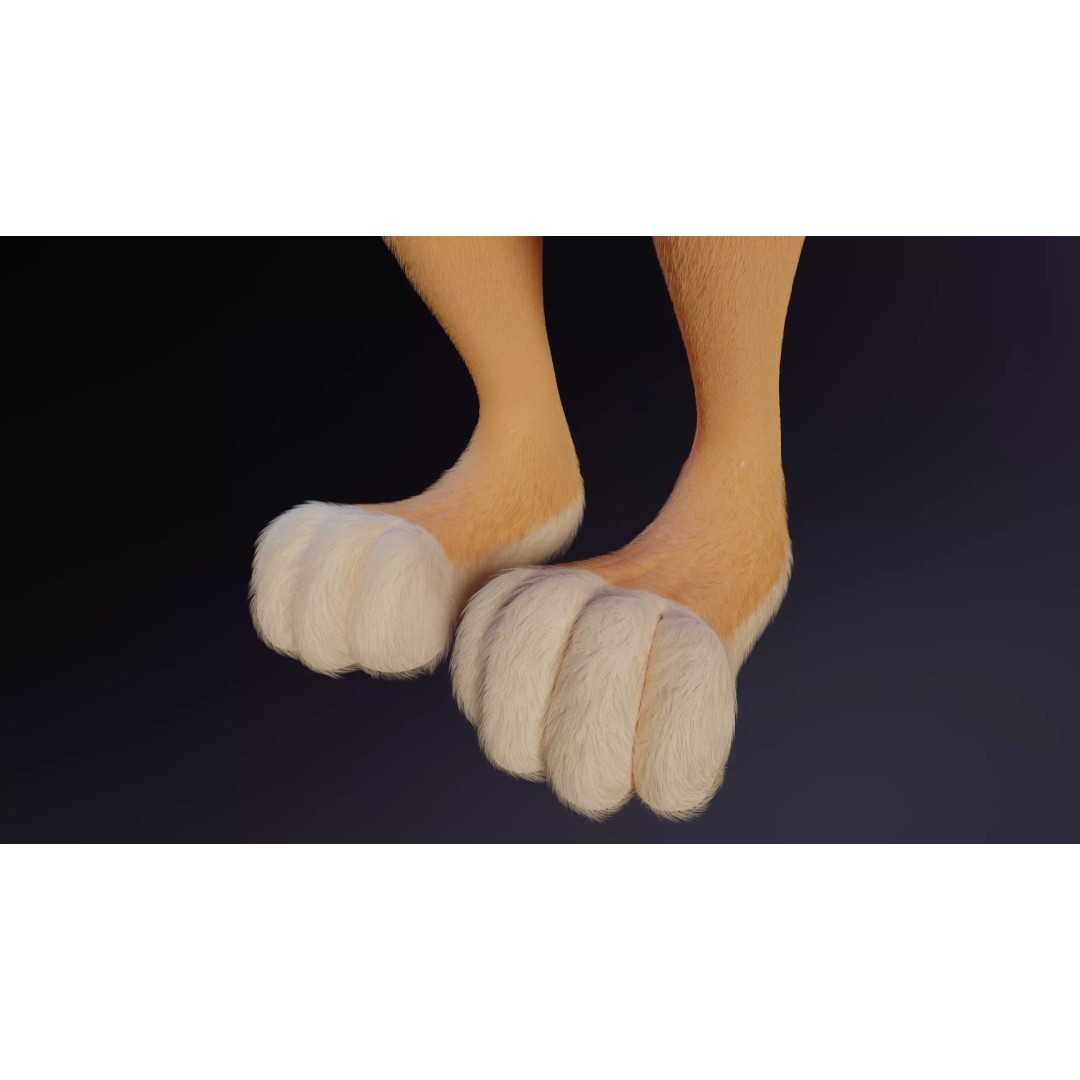 Maggie Anthro Dingo 3D Model – Low Poly Rigged Character, Blender - View 7