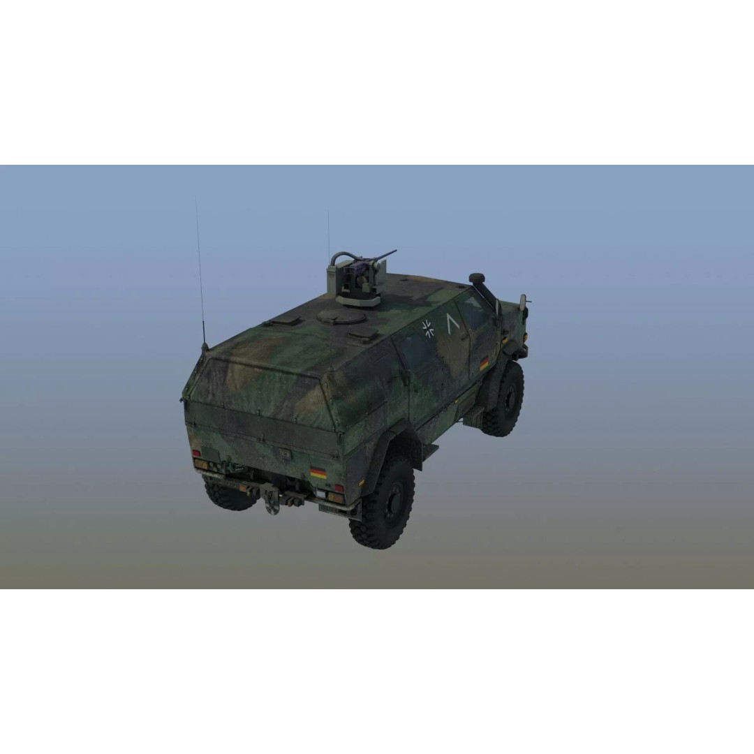 Dingo 2A2 APC 3D Model – Military Vehicle, PBR Textures, FBX - View 11